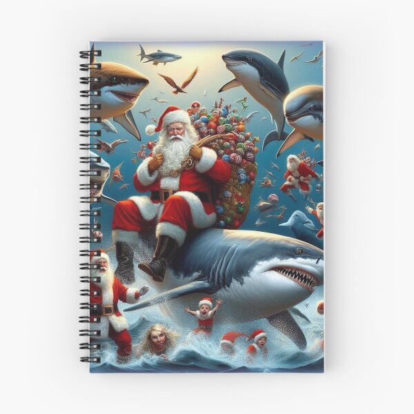 Item preview, Santas and Sharks designed and sold by Wayne Thomson.