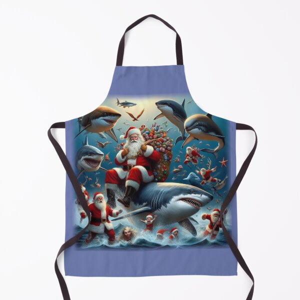 Item preview, Santas and Sharks designed and sold by Wayne Thomson.