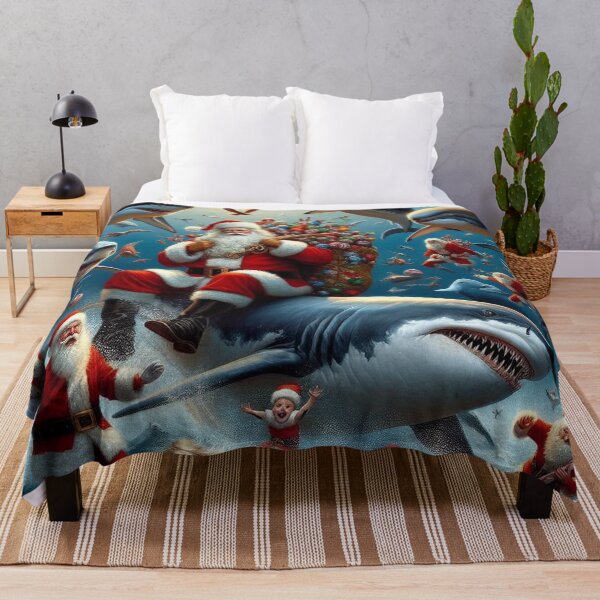 Item preview, Santas and Sharks designed and sold by Wayne Thomson.