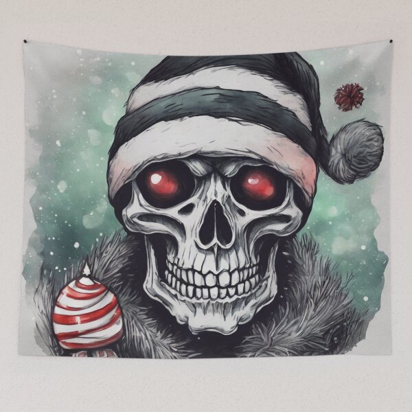 Item preview, Christmas and Holiday Skeleton - Watercolor & Ink 26 designed and sold by KBMediaArt.