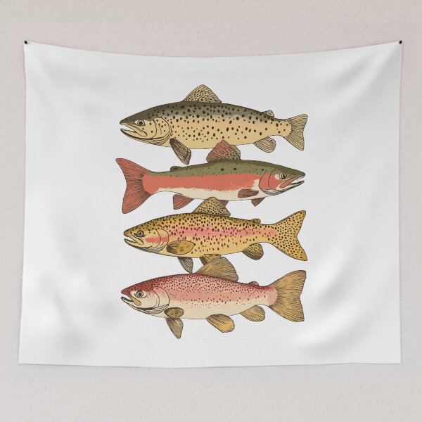 Item preview, Lake Brook Trout Fishing Pattern designed and sold by YalenArt.
