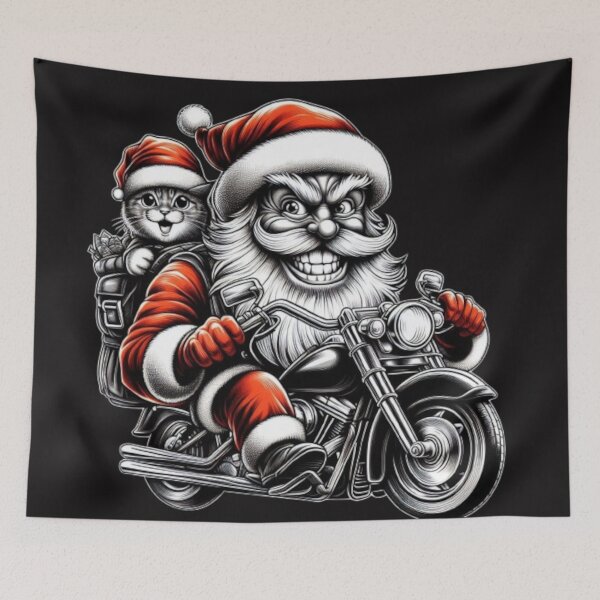Item preview, Biker Santa and Cat designed and sold by Jurand  Creations.