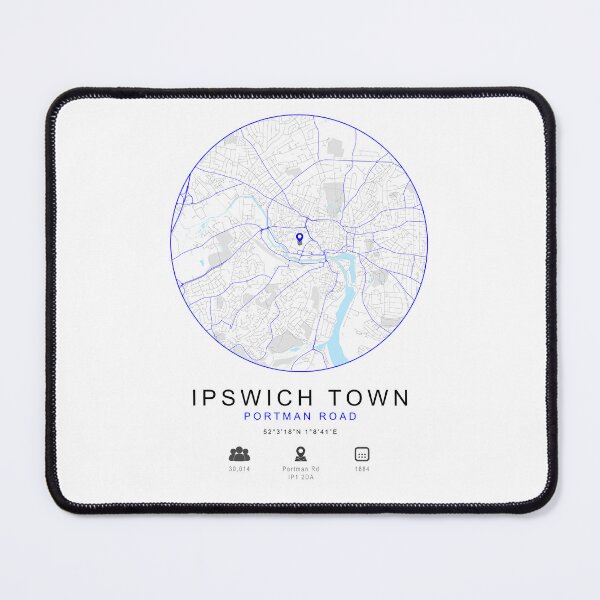 Item preview, Portman Road Map Print - Ipswich Town FC Historic Home Ground designed and sold by HNRYdesign.
