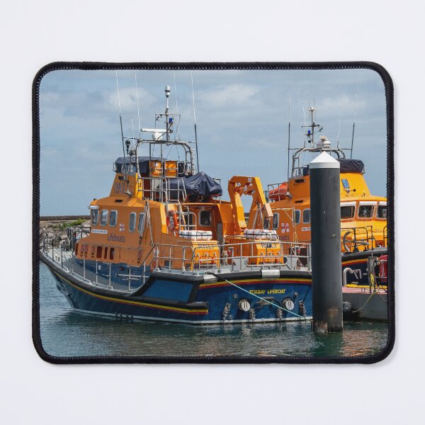 Item preview, RNLI lifeboats moored in Brixham harbour designed and sold by yackers1.