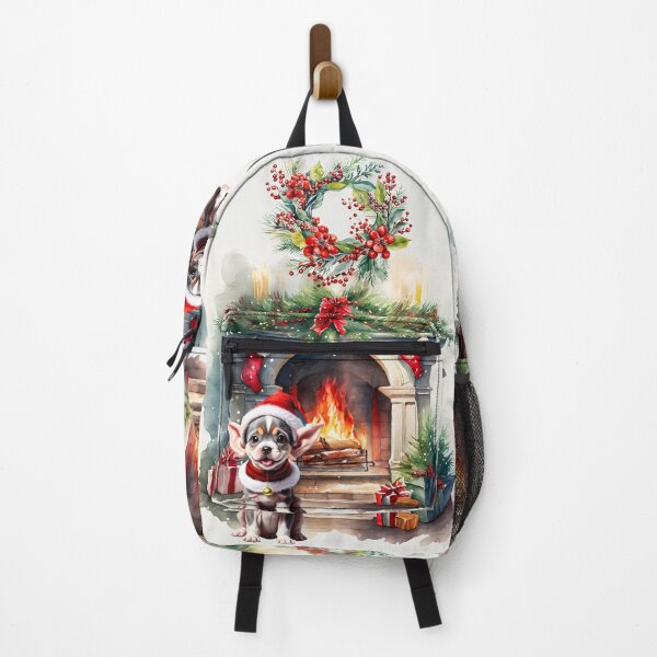 Item preview, CHRISTMAS PUPPY STAYING WARM BY THE FIREPLACE designed and sold by Tammera.