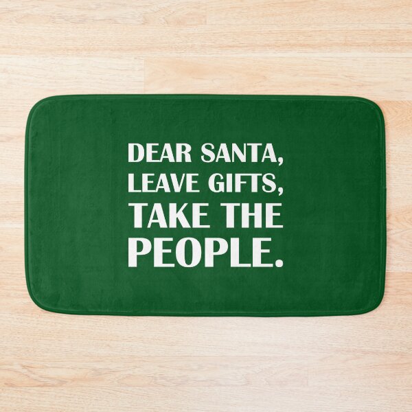 Item preview, Dear Santa, Leave Gifts, Take the People: Green Edition / Introvert Joke Funny T-Shirt Label designed and sold by introvertvibes.