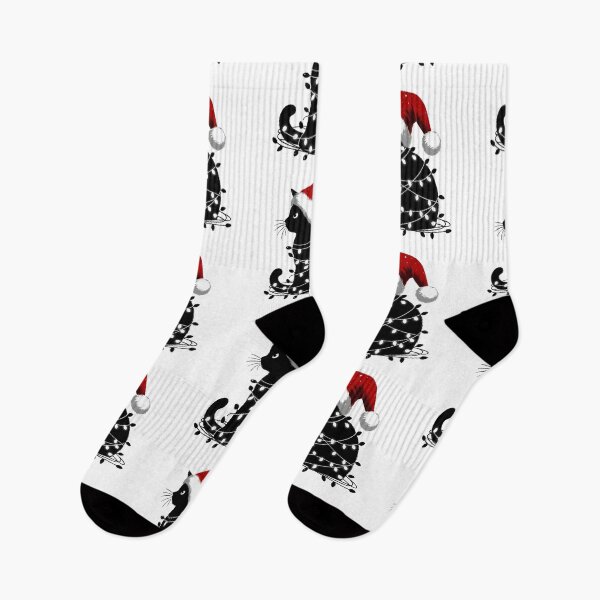 Item preview, Black cat with Christmas lights designed and sold by ShimaiStore.