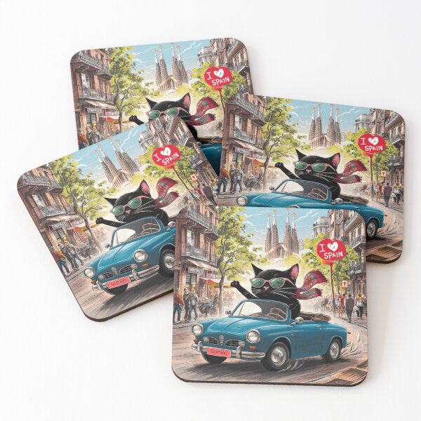 Item preview, Cat on tour - I love Spain! - Barcelona designed and sold by lavka-xd.