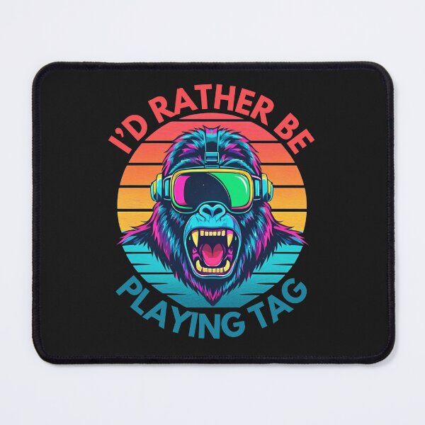 Item preview, I'd Rather Be Playing Tag Gorilla Retro VR Game designed and sold by Alex Songs.
