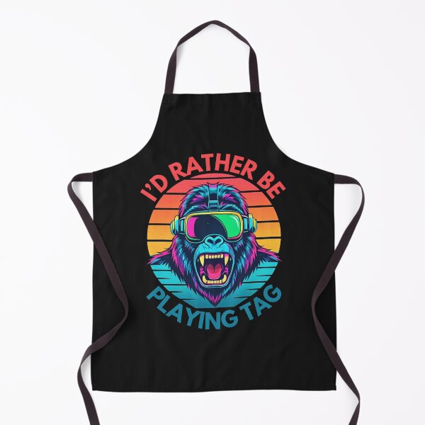 Item preview, I'd Rather Be Playing Tag Gorilla Retro VR Game designed and sold by Alex Songs.