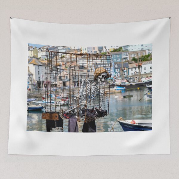 Item preview, Caged skeleton in Brixham harbour designed and sold by yackers1.