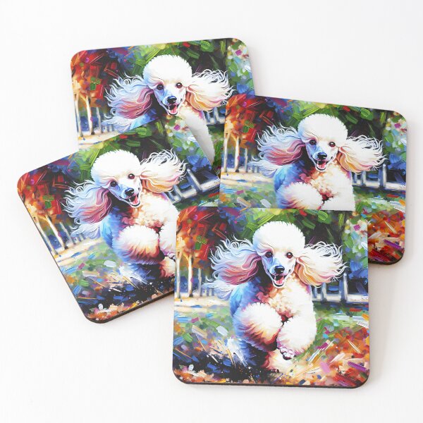 Item preview, Poodle Dog Portrait Acrylic Art Print Pet Portrait Gifts for Dog Lovers designed and sold by Puppy Puzzles Plus.