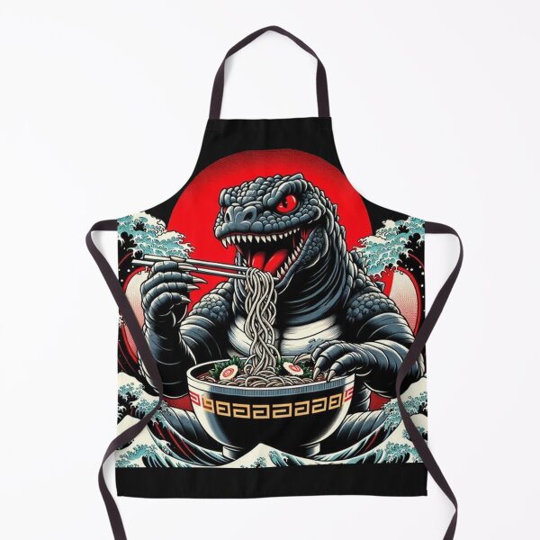 Item preview, Funny Kaiju Eating Ramen Japanese Monster Birthday Retro designed and sold by SztylishDesigns.