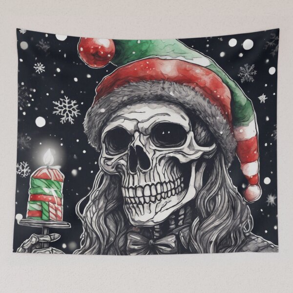 Item preview, Christmas and Holiday Skeleton - Watercolor & Ink 31 designed and sold by KBMediaArt.
