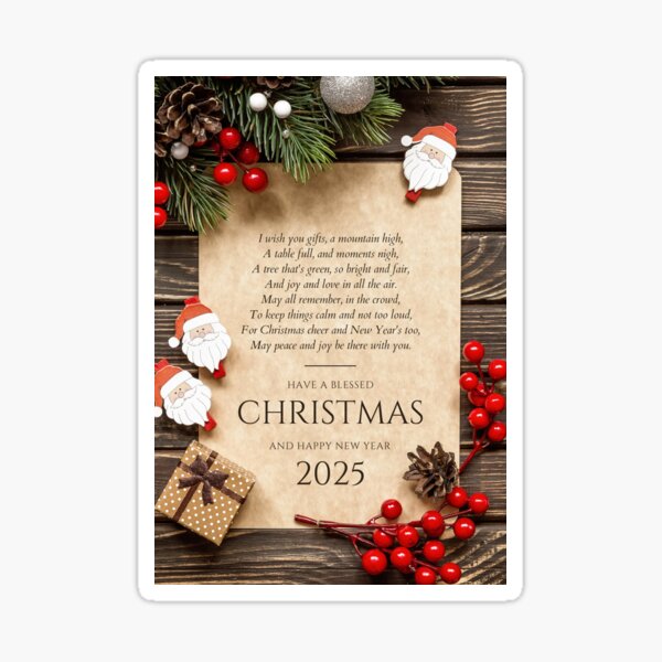 Item preview, Christmas and New Year wishes designed and sold by CatchyLines.