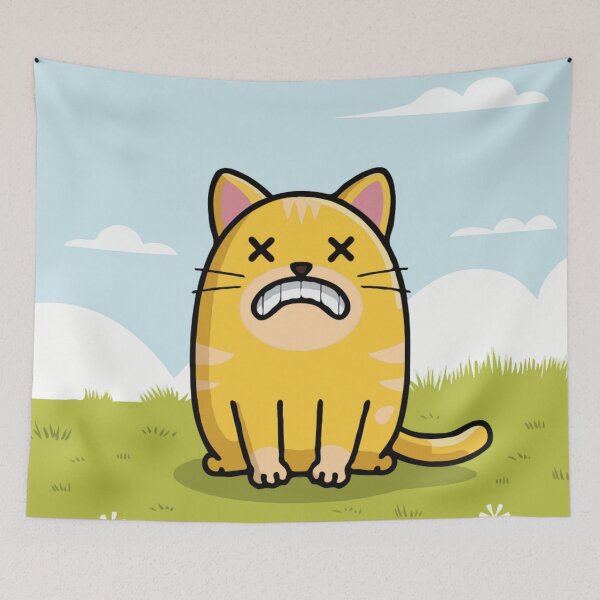 Item preview, "Funny Grumpy Cat Cartoon" - Cute and Relatable Art for Cat Lovers designed and sold by Collision19.