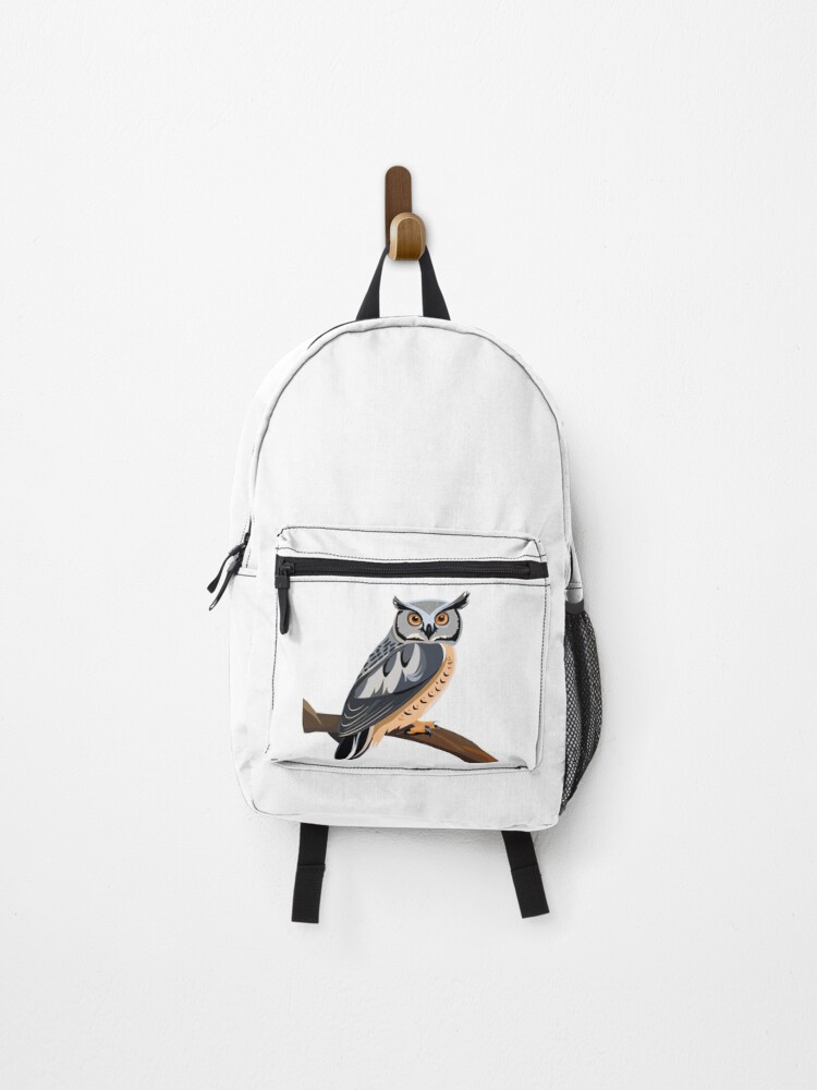 Thumbnail 1 of 3, Backpack, Staring Owl designed and sold by ashlynngreen.