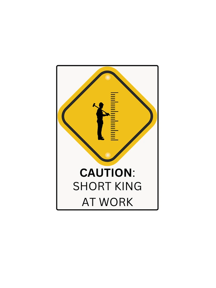 Thumbnail 5 of 5, iPhone Case, CAUTION: Short King at Work - Construction designed and sold by PlumTreeDesign.
