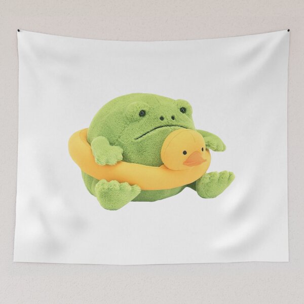 Item preview, Plush Stuffed Green Frog with Rubber Ducky Tube designed and sold by Maggie Elias.
