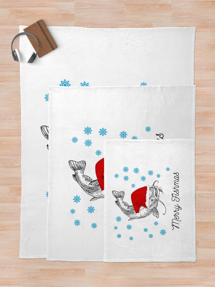 Thumbnail 5 of 6, Throw Blanket, Merry Fishmas designed and sold by R77shop.