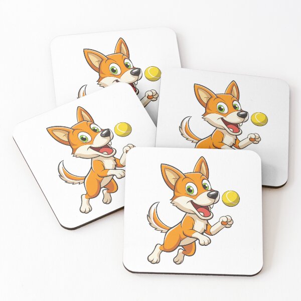 Item preview, Energetic Toy Fox Terrier Playing Fetch designed and sold by iwcus.