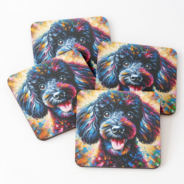 Item preview, Poodle Dog Portrait Acrylic Art Print Pet Portrait Gifts for Dog Lovers designed and sold by Puppy Puzzles Plus.