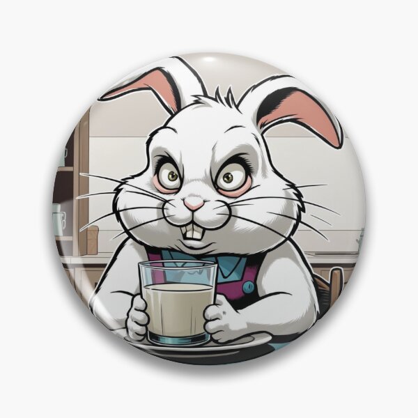 Item preview, Scary rabbit drink milk designed and sold by MessOnClothes.