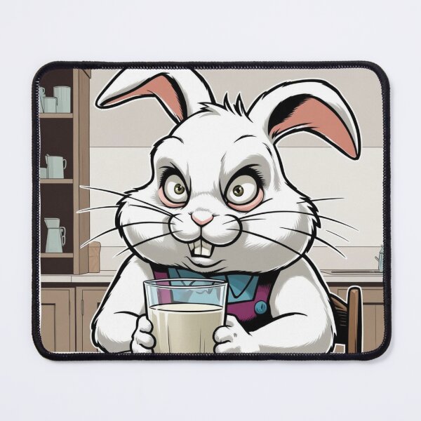 Item preview, Scary rabbit drink milk designed and sold by MessOnClothes.