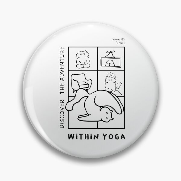 Item preview, "Discover the Adventure Within Yoga" | Yoga Cat Illustration designed and sold by RM-Journey.