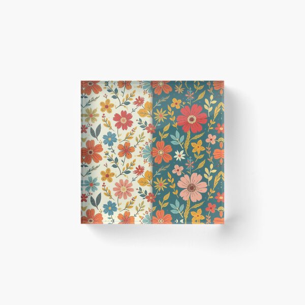 Item preview, Vintage Floral Delight: Retro Seamless Patterns designed and sold by hjian8219.