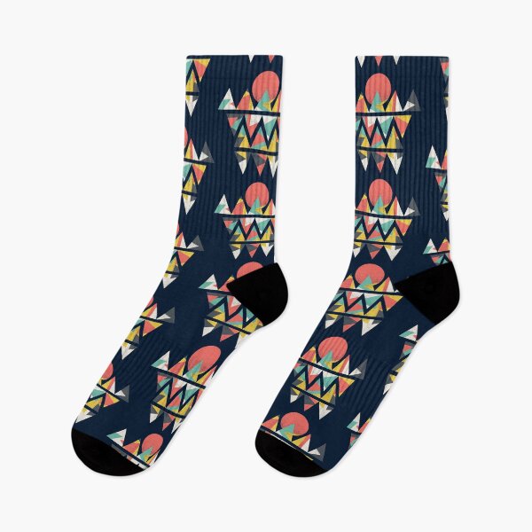 Item preview, Out In The Wild Geometric mountains sun nature abstract designed and sold by therocketman.