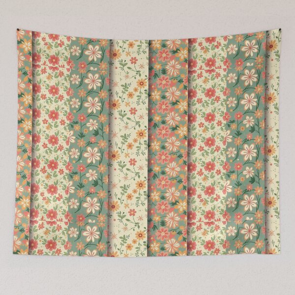 Item preview, Vintage Floral Delight: Retro Seamless Patterns designed and sold by hjian8219.
