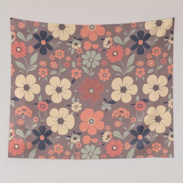Item preview, Vintage Floral Delight: Retro Seamless Patterns designed and sold by hjian8219.