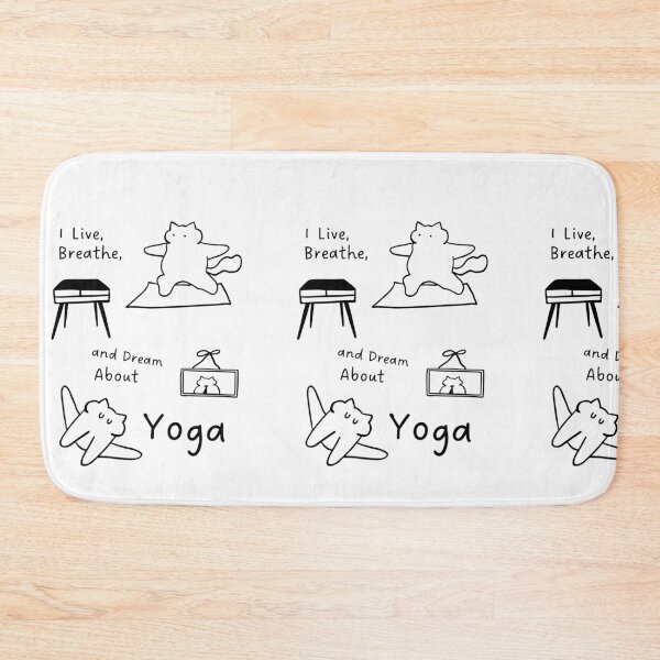 Item preview, "I Live, Breathe, and Dream Yoga" | Yoga Cat Illustration designed and sold by RM-Journey.