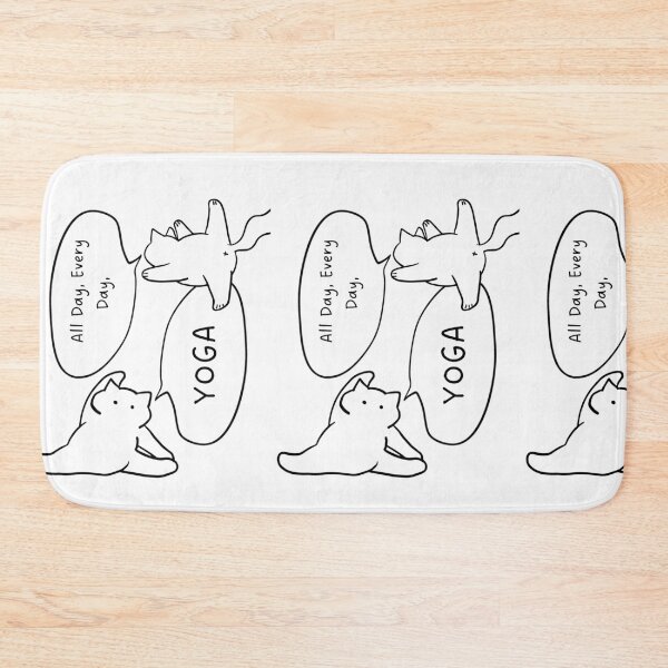 Item preview, "All Day, Every Day, Yoga" | Yoga Cat Illustration designed and sold by RM-Journey.