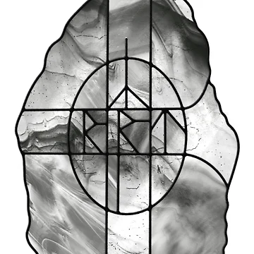 Artwork thumbnail, Midsommar Rune Rock (Stained Glass Rendition) by 24/7 Watcher