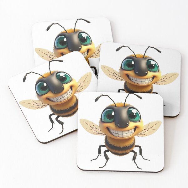 Item preview, Cute Happy Bee Art Print designed and sold by Casanova7000.