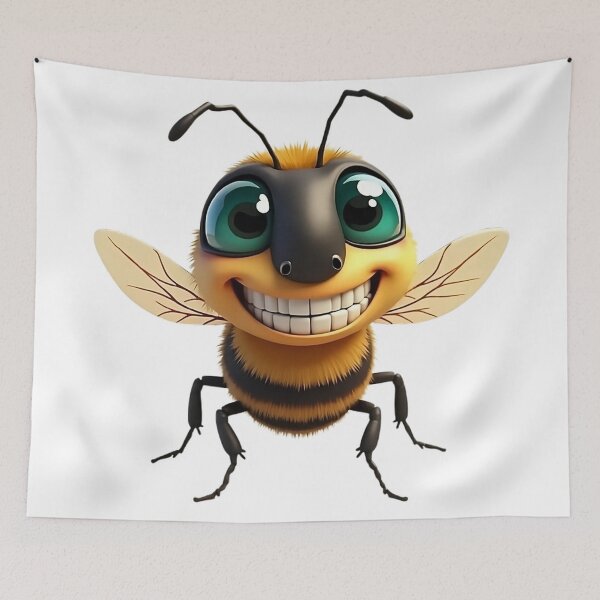 Item preview, Cute Happy Bee Art Print designed and sold by Casanova7000.