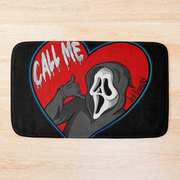 Item preview, Ghostface call me heart red/blue scream ghost-face valentine, horror designed and sold by JackDraws88.