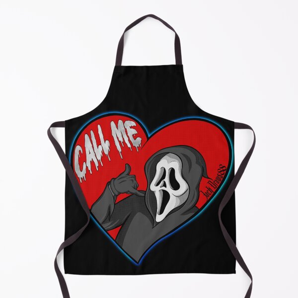 Item preview, Ghostface call me heart red/blue scream ghost-face valentine, horror designed and sold by JackDraws88.