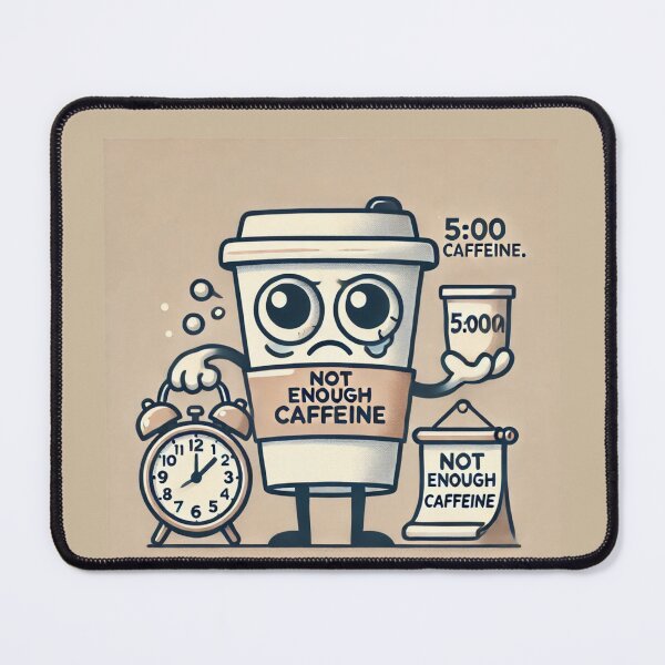 Item preview, Morning Coffee Struggle - Funny Caffeine Art designed and sold by Estamp-you.