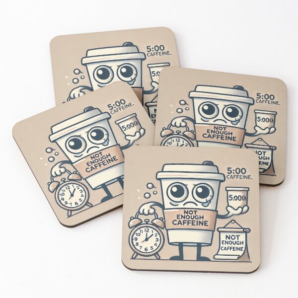 Item preview, Morning Coffee Struggle - Funny Caffeine Art designed and sold by Estamp-you.