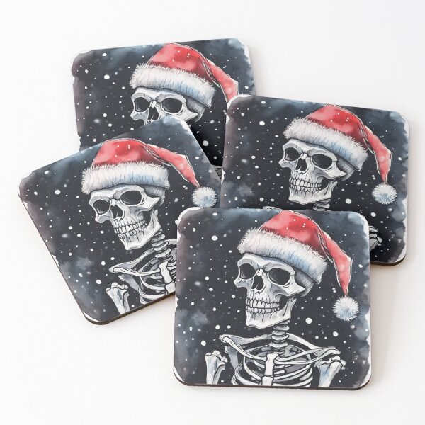 Item preview, Christmas and Holiday Skeleton - Watercolor & Ink 41 designed and sold by KBMediaArt.