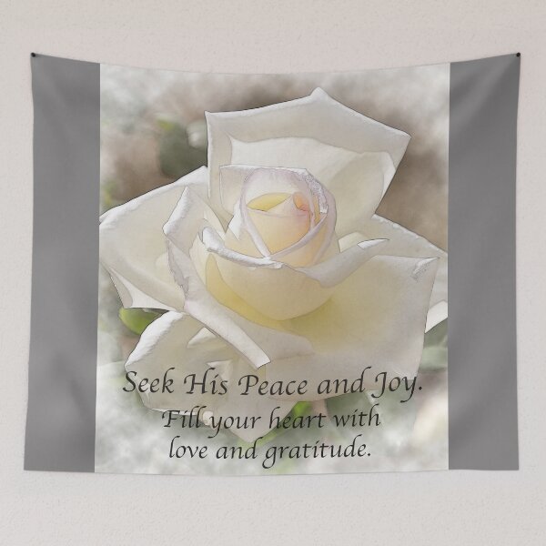 Item preview, Seek His Peace: White Rose Bloom designed and sold by KirtTisdale.