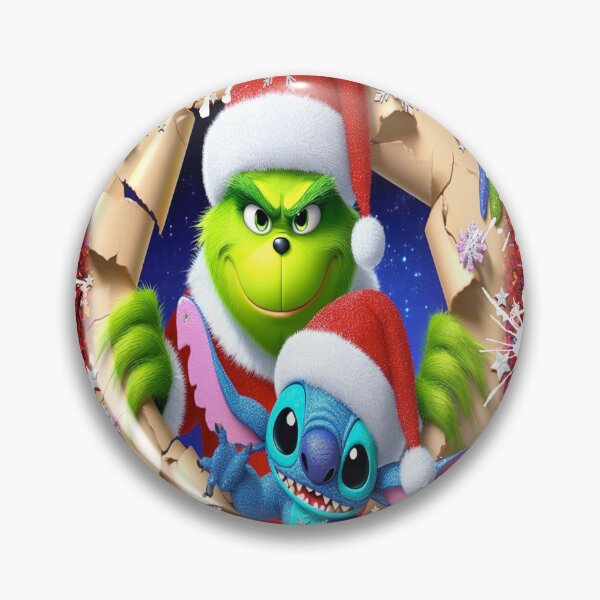 Item preview, "Grinch & Stitch Christmas – A Whimsical Holiday Mashup!" designed and sold by Hope2123.