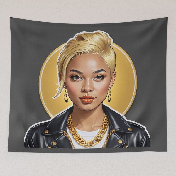 Item preview, Confident blonde chick artist sticker! designed and sold by Cookbeat.