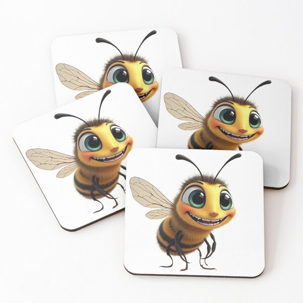 Item preview, Cute Happy Bee Art Print designed and sold by Casanova7000.