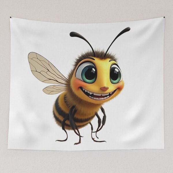Item preview, Cute Happy Bee Art Print designed and sold by Casanova7000.