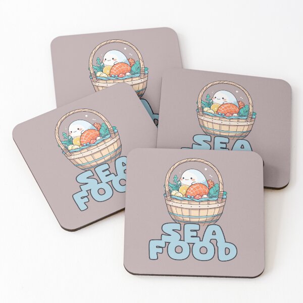 Item preview, SEA FOOD BASKET KAWAII DESIGN designed and sold by La Loca.