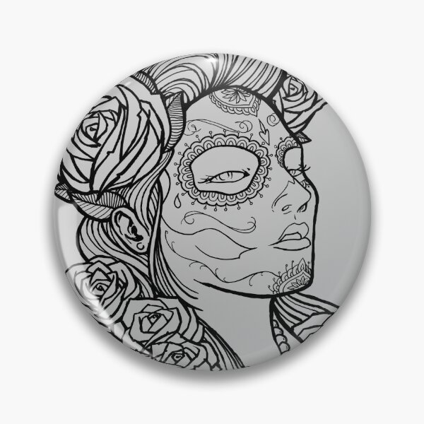 Item preview, Catrina Roses Pinup Girl designed and sold by Roberto Jaras Lira.